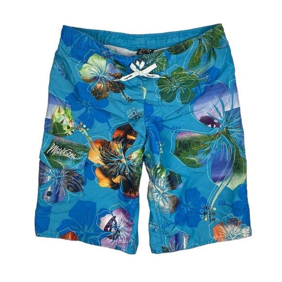 BX3 Boys Maui & Sons Tropical Beach Lined Swim Trunks 10/12 M - Picture 1 of 5